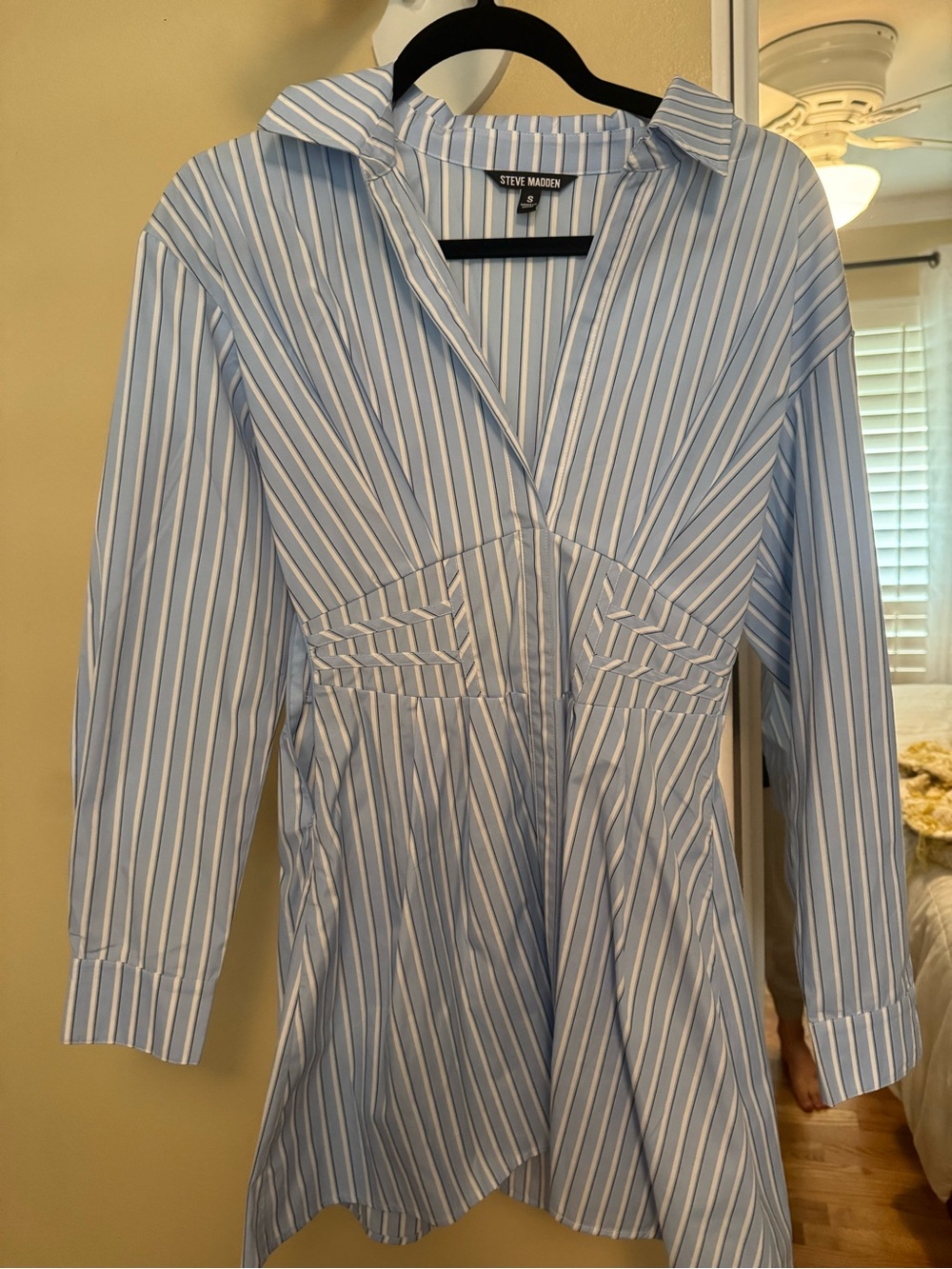 Steve Madden Light Blue and White Striped Dress